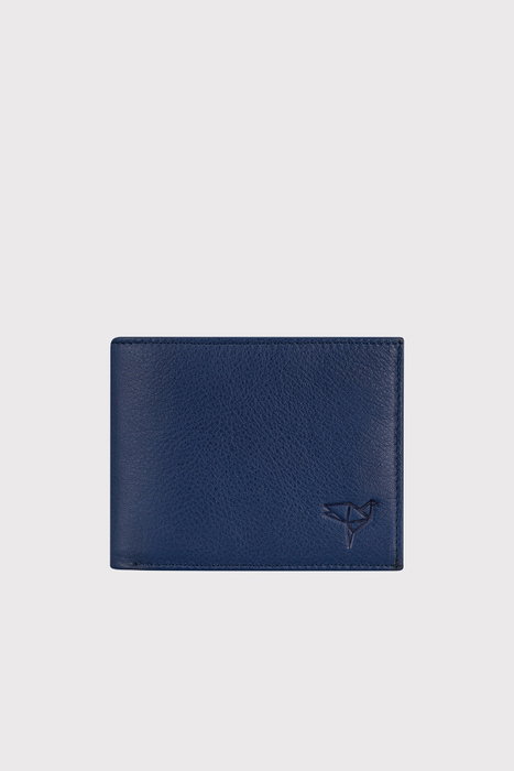 Zoozie Bags Cartera de Hombre Arnold - Azul Marino - 100% Cuero Auténtico